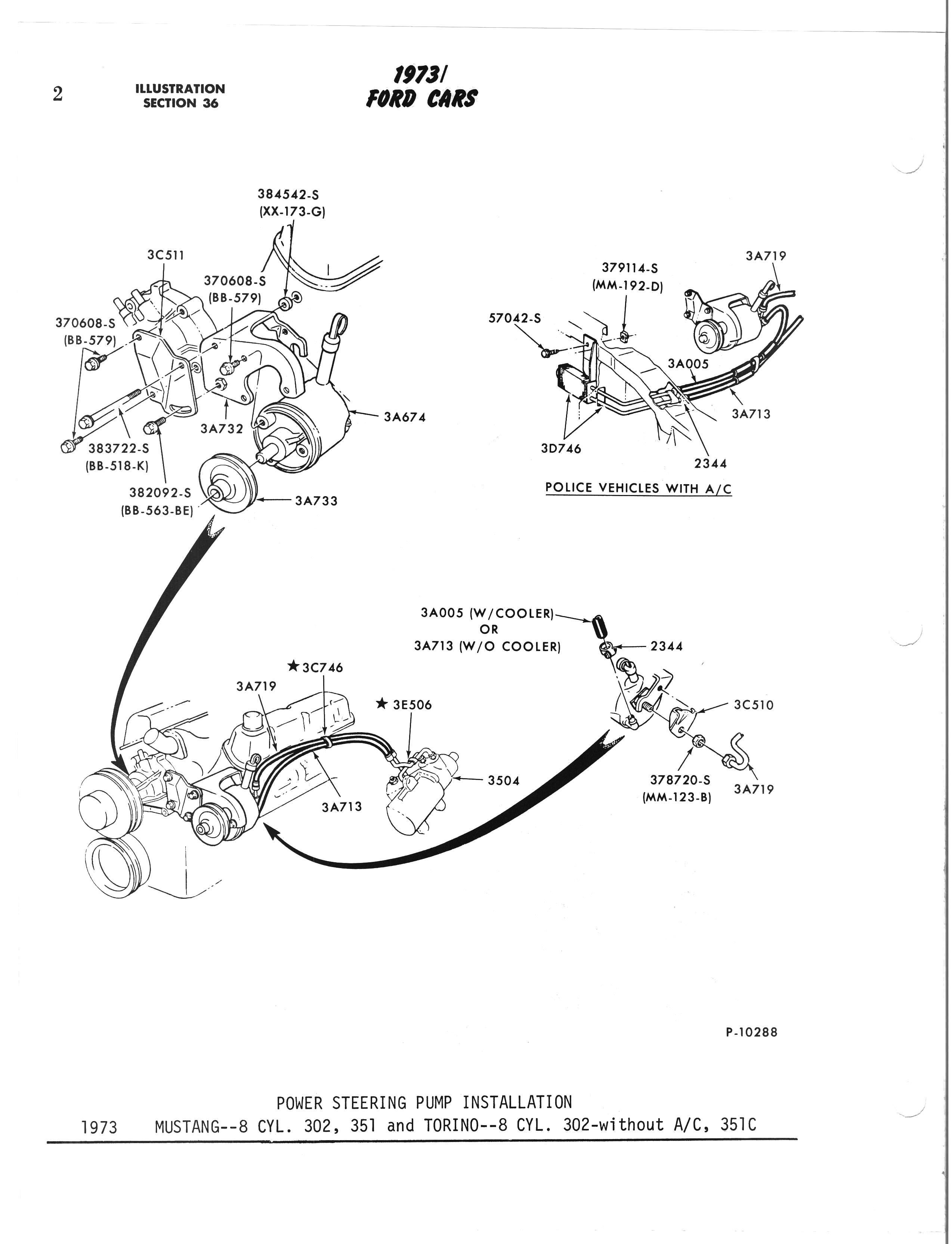 1973 Ford Parts Illustrations - Section 10, 20, 30, 32, 36